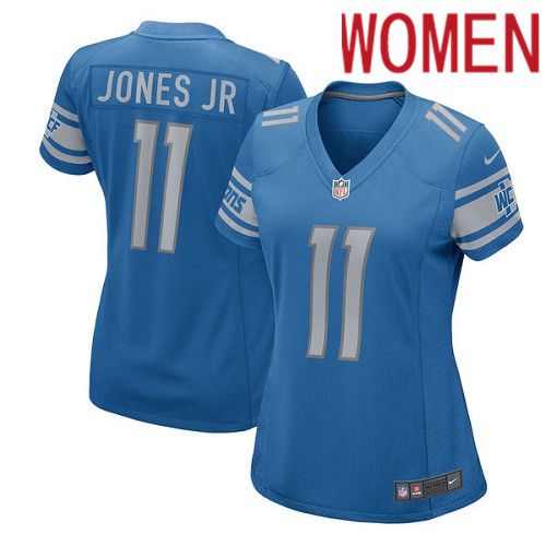 Women Detroit Lions #11 Marvin Jones Jr Nike Blue Player Game NFL Jersey
